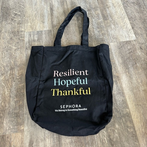 NWOT! Sephora Resilient Hopeful Thankful Canvas Bag - Picture 6 of 7